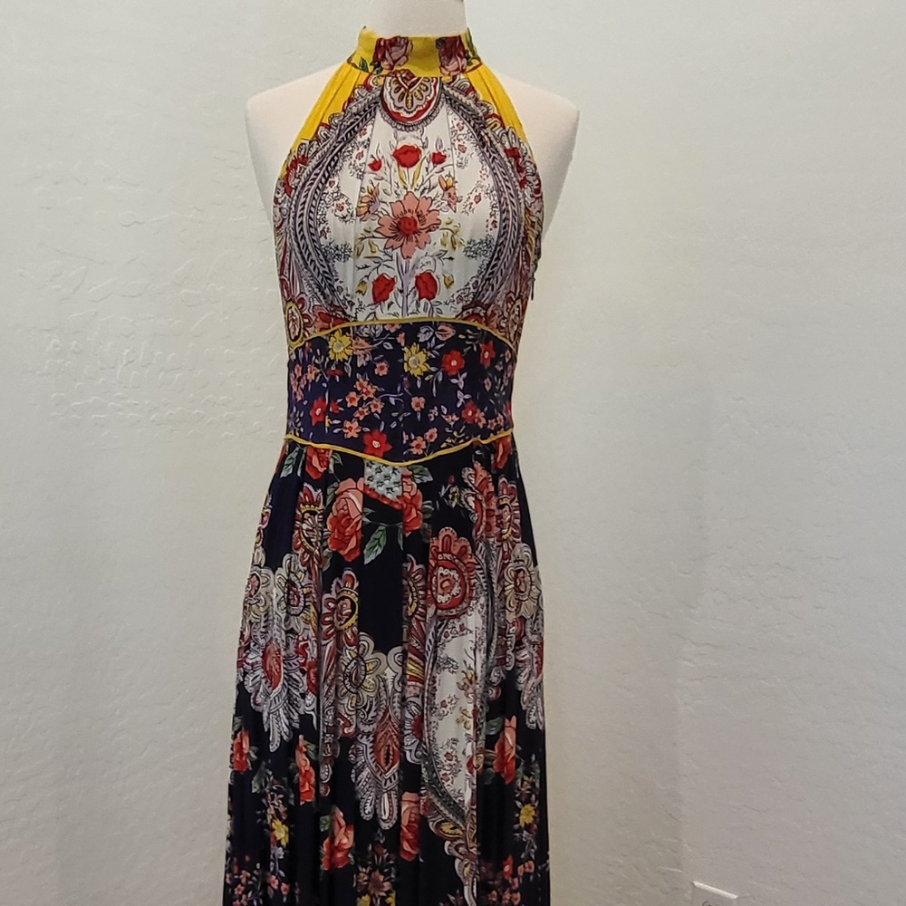 Maeve Anthropologie GORGEOUS Halter Maxi Dress